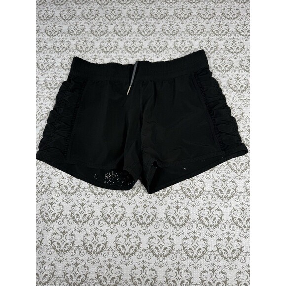 Lululemon Run: Around Short Deep Coal Black‎ Reversible Shorts size 4 - Picture 1 of 6